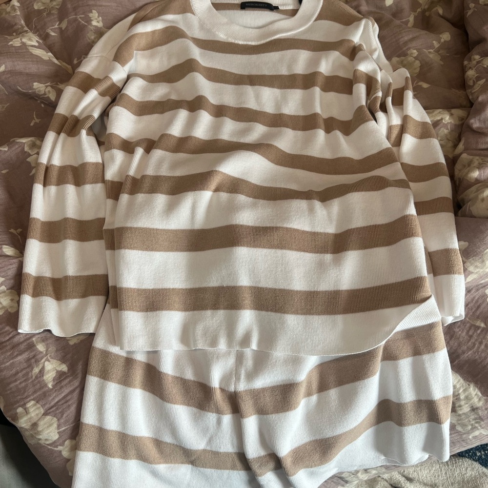 Striped Sweater and Short Set